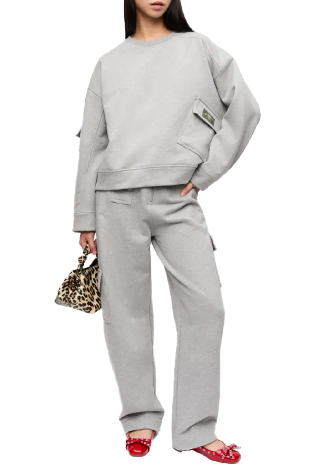 Heavy Terry Drop Shoulder Sweatshirt in Paloma Melange