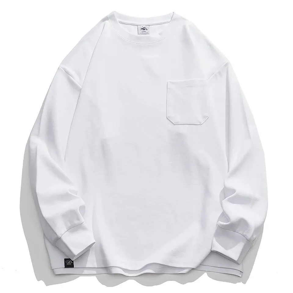 High-Quality Solid Color Long Sleeve Sweatshirt