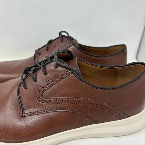 Johnston &amp; Murphy Holden Plain Toe Men's 9 Tan Oiled‎ Full Grain Comfort Loafer