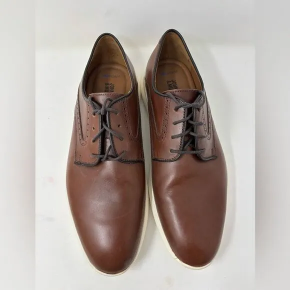 Johnston &amp; Murphy Holden Plain Toe Men's 9 Tan Oiled‎ Full Grain Comfort Loafer