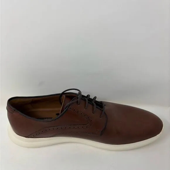 Johnston &amp; Murphy Holden Plain Toe Men's 9 Tan Oiled‎ Full Grain Comfort Loafer
