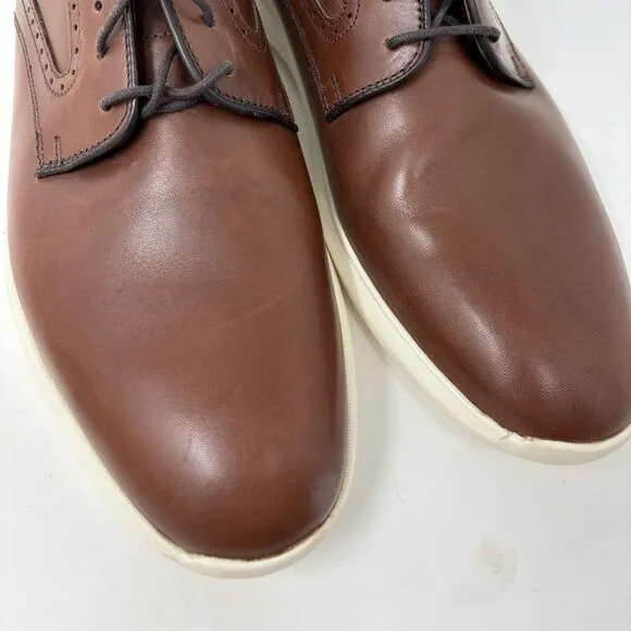Johnston &amp; Murphy Holden Plain Toe Men's 9 Tan Oiled‎ Full Grain Comfort Loafer