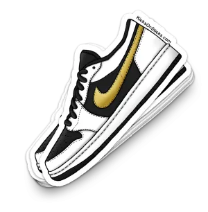 Jordan 1 Low "White Black Metallic Gold" Sneaker Sticker