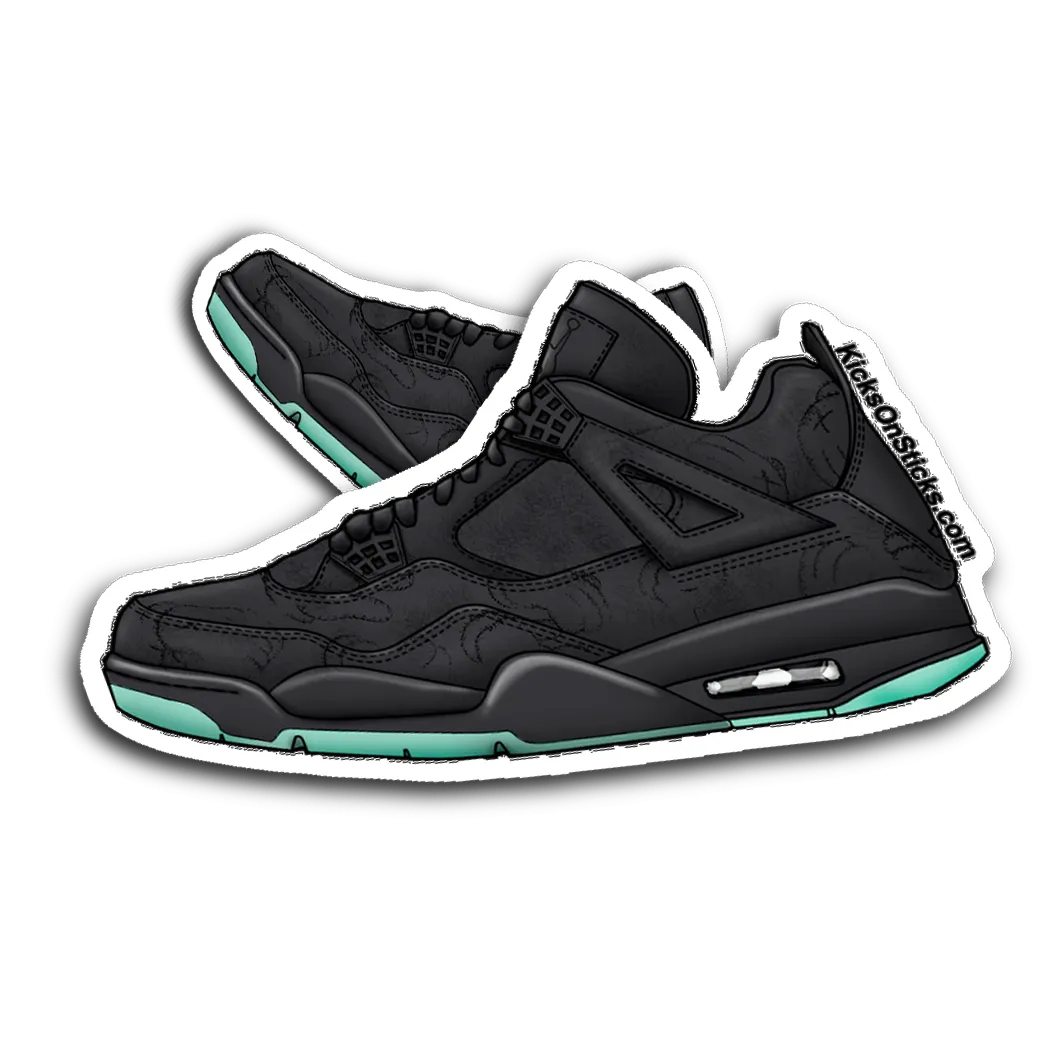 Jordan 4 "Kaws Black" Sneaker Sticker