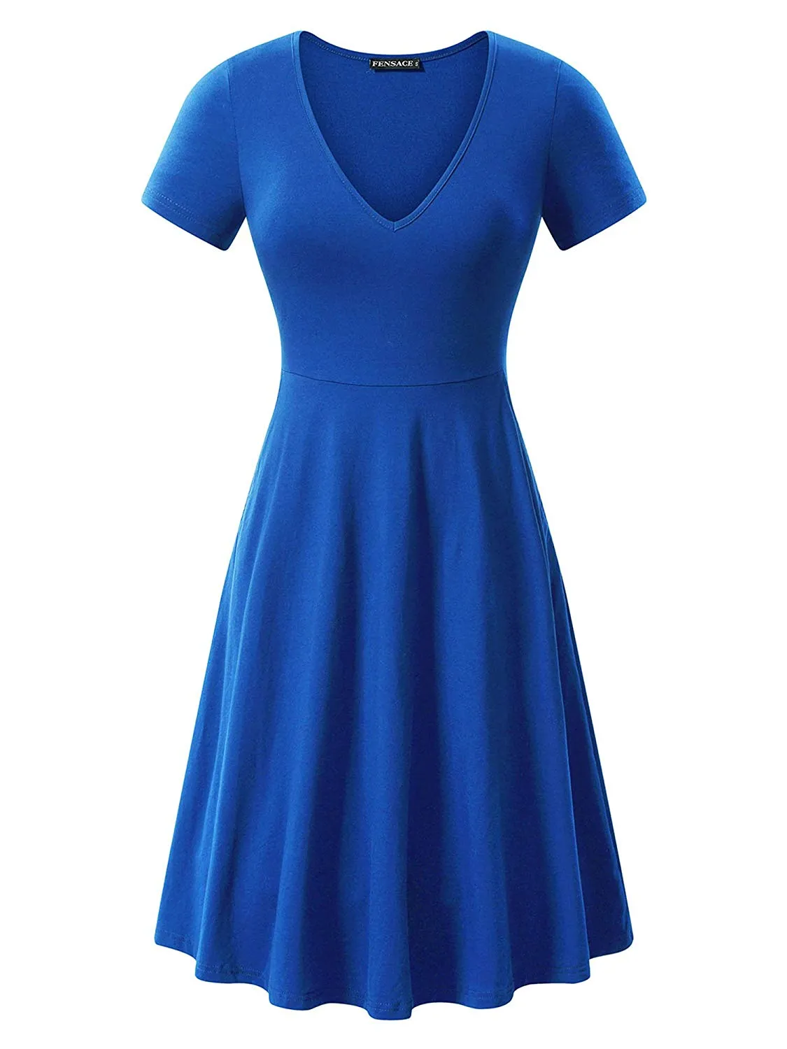 Kendra Short Sleeve Casual Flare A Line Midi Dress