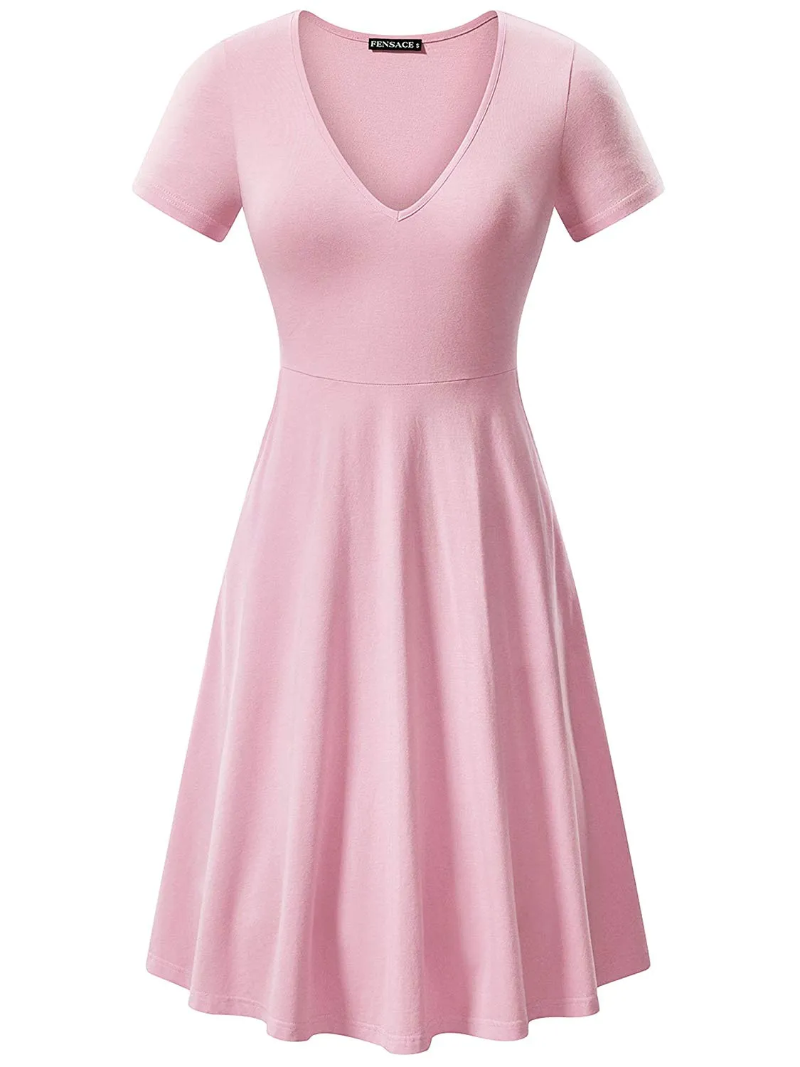 Kendra Short Sleeve Casual Flare A Line Midi Dress