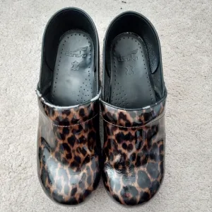 Leopard Dansko Clogs, Size 42
