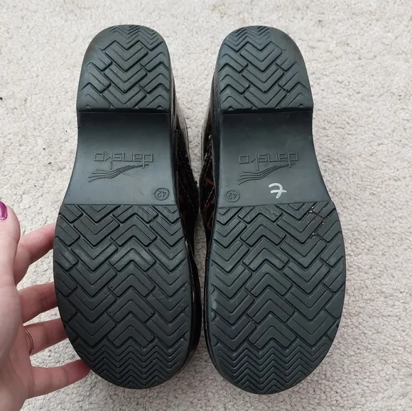 Leopard Dansko Clogs, Size 42