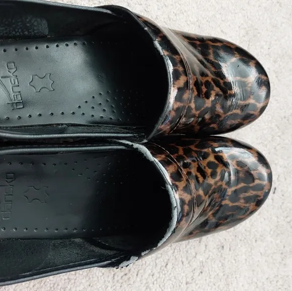 Leopard Dansko Clogs, Size 42