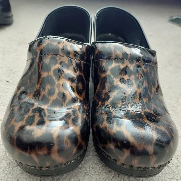 Leopard Dansko Clogs, Size 42