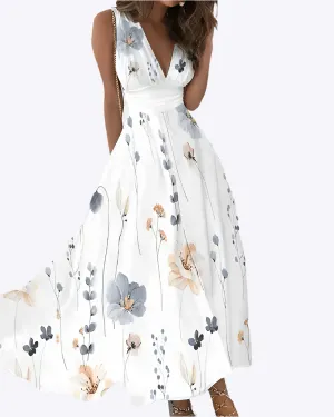 Lettice - Breathable Sleeveless Woman's Floral Dress