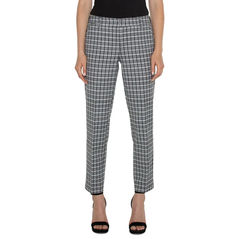 Liverpool Kelsey Trouser - Black / White Plaid