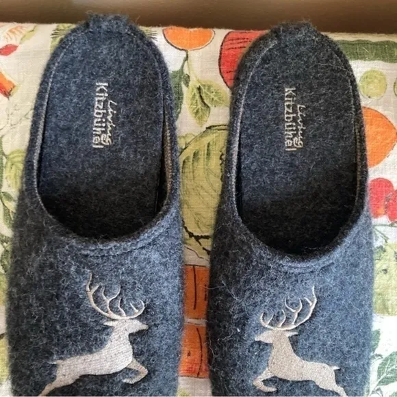 Living Kitzbühel Anthracite Deer slipper slides size 41
