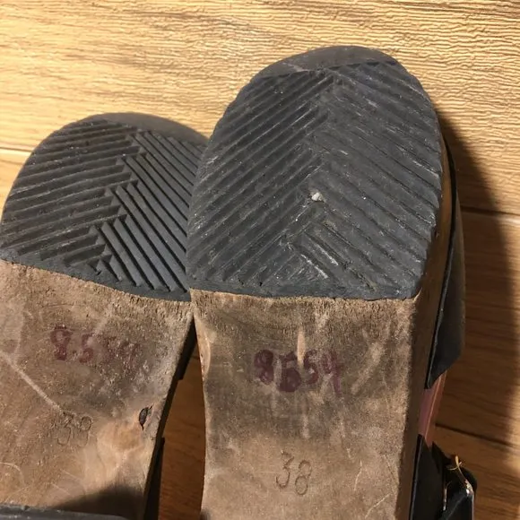 Lotta from Stockholm Mary Jane black Buckle Clogs, 7.5