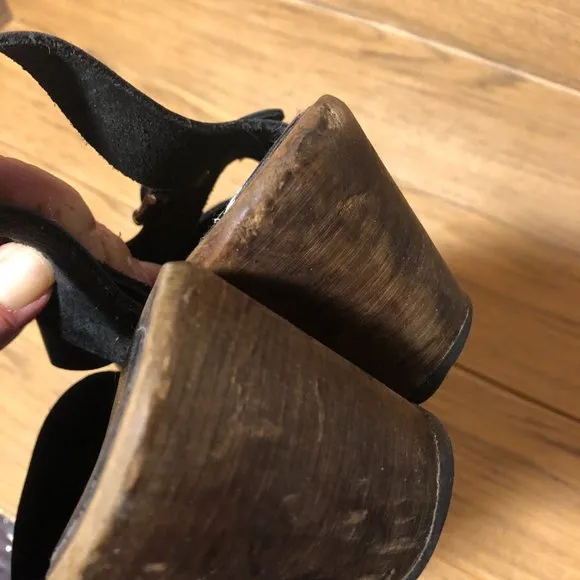 Lotta from Stockholm Mary Jane black Buckle Clogs, 7.5