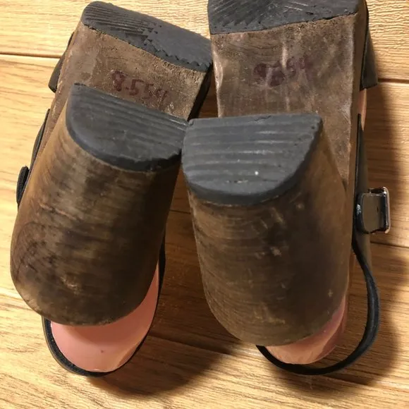 Lotta from Stockholm Mary Jane black Buckle Clogs, 7.5