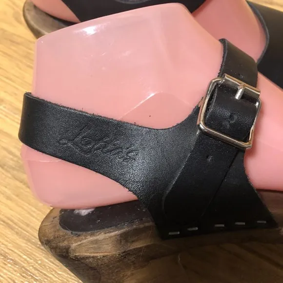 Lotta from Stockholm Mary Jane black Buckle Clogs, 7.5