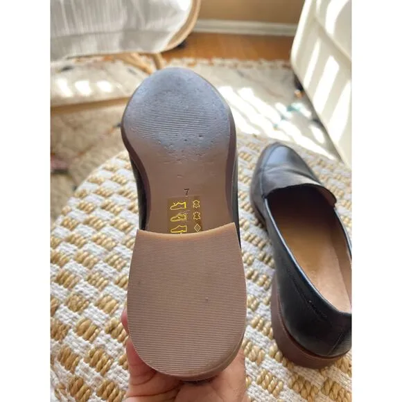 Madewell “The Frances” Black Leather Loafer Show