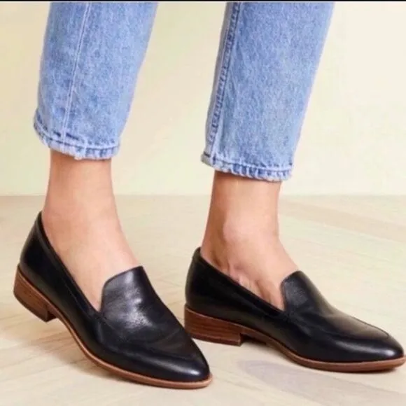 Madewell “The Frances” Black Leather Loafer Show