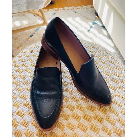 Madewell “The Frances” Black Leather Loafer Show