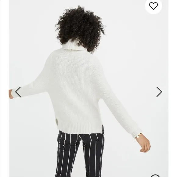Madewell | Varick Turtleneck Sweater Off White XS