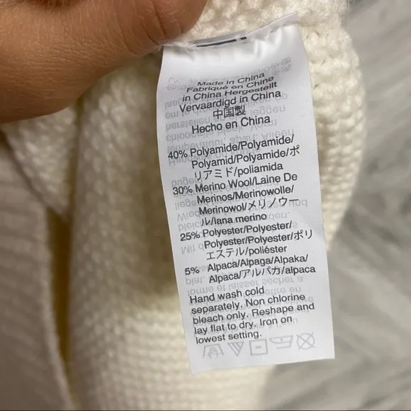 Madewell | Varick Turtleneck Sweater Off White XS