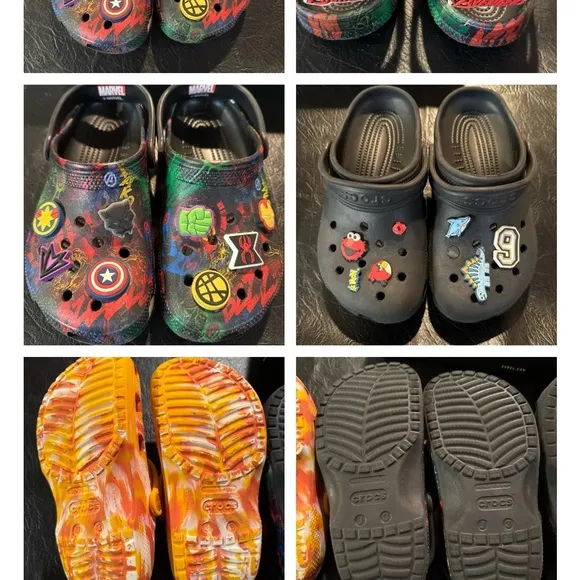 Marvel Kids Crocs - Black and Multicolor