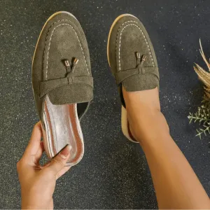 Mason | Women’s Summer Green Loafers – Summer Slip-On Loafers