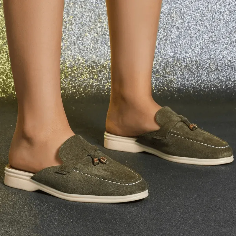 Mason | Women’s Summer Green Loafers – Summer Slip-On Loafers
