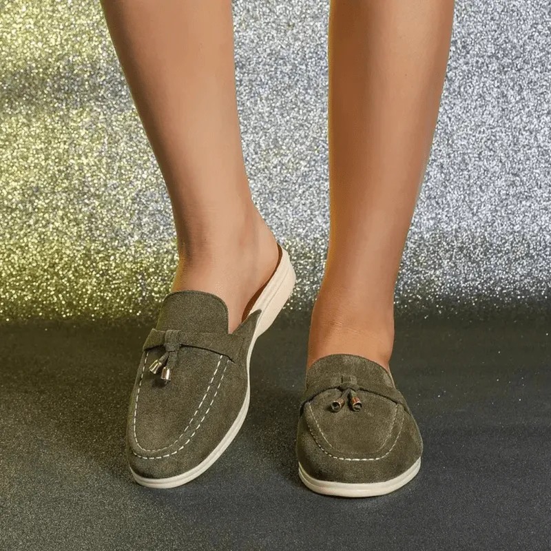 Mason | Women’s Summer Green Loafers – Summer Slip-On Loafers