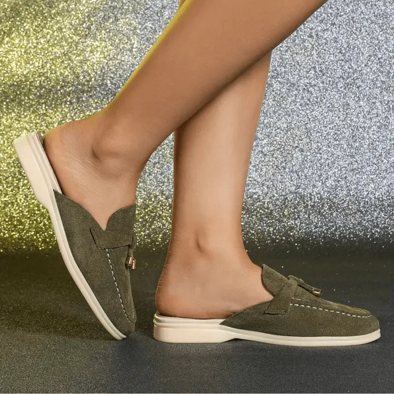 Mason | Women’s Summer Green Loafers – Summer Slip-On Loafers