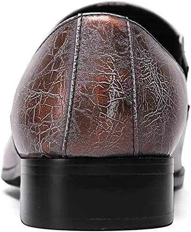 Men's Crackle Glaze Western Loafers