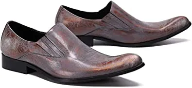 Men's Crackle Glaze Western Loafers