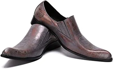 Men's Crackle Glaze Western Loafers