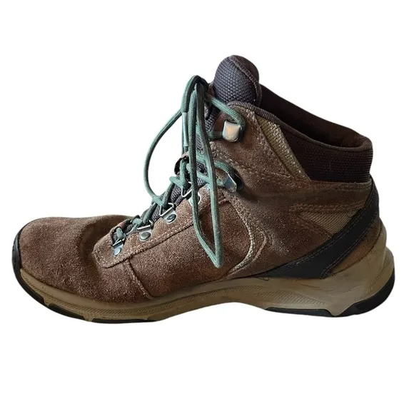 Merrell Men Erie Mid Waterproof Hiking Boots Size 9.5 Brown Suede Earth J033689