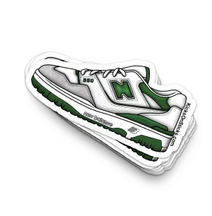 NB 550 "White Green" Sneaker Sticker