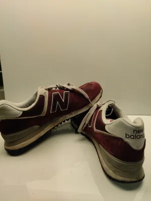 New Balance 574 Classic Big Kids Running Shoes Sneakers - Burgundy (US-11)
