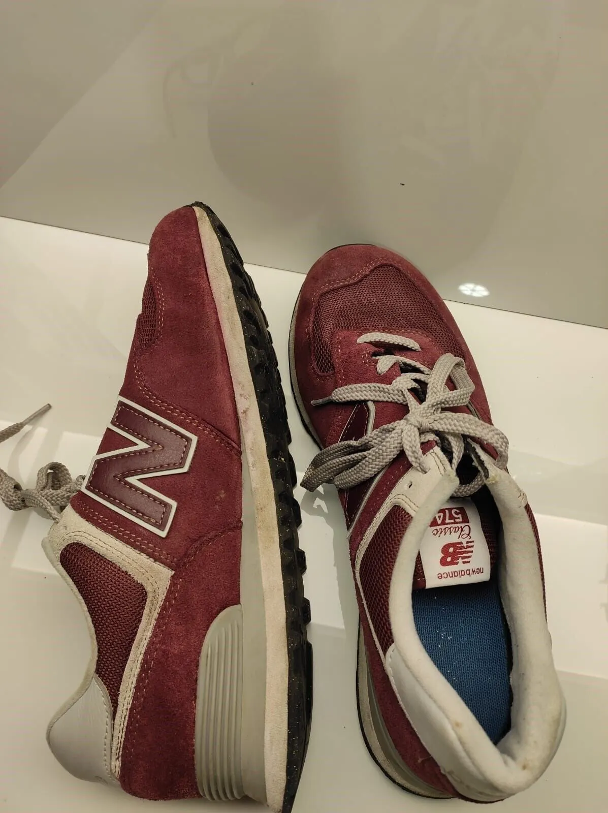 New Balance 574 Classic Big Kids Running Shoes Sneakers - Burgundy (US-11)