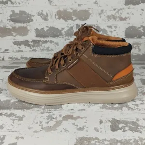New SKECHERS Moreno Alago Classic Fit Air CooledBrown Chukka Leather Boots  O598