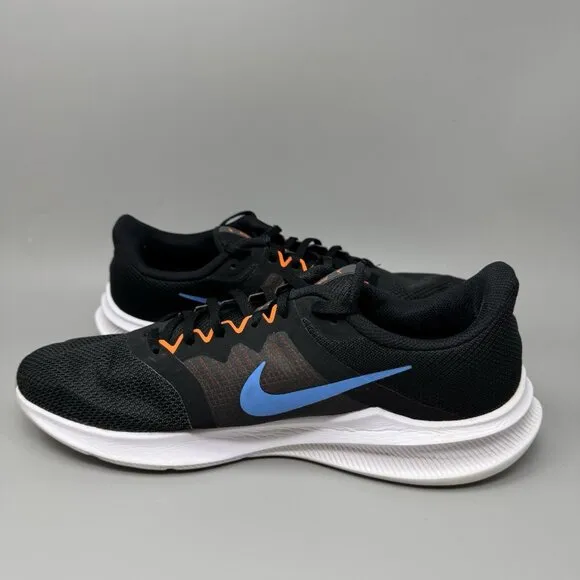 Nike Mens CW3411-001 Black Coast Downshifter 11 Lace Up Size 12 Running Shoes