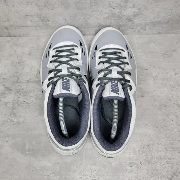 Nike Mens Shoes Size 9.5 Air Ring Leader Low Grey White Black Athletic Sneakers