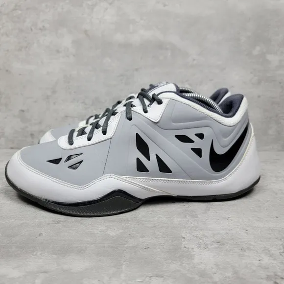 Nike Mens Shoes Size 9.5 Air Ring Leader Low Grey White Black Athletic Sneakers