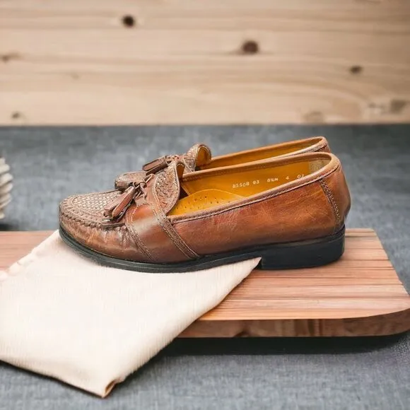 Nunn Bush l  Men’s slip on Leather Loafers l Brown w/ Tassel accent l Size 8 1/2