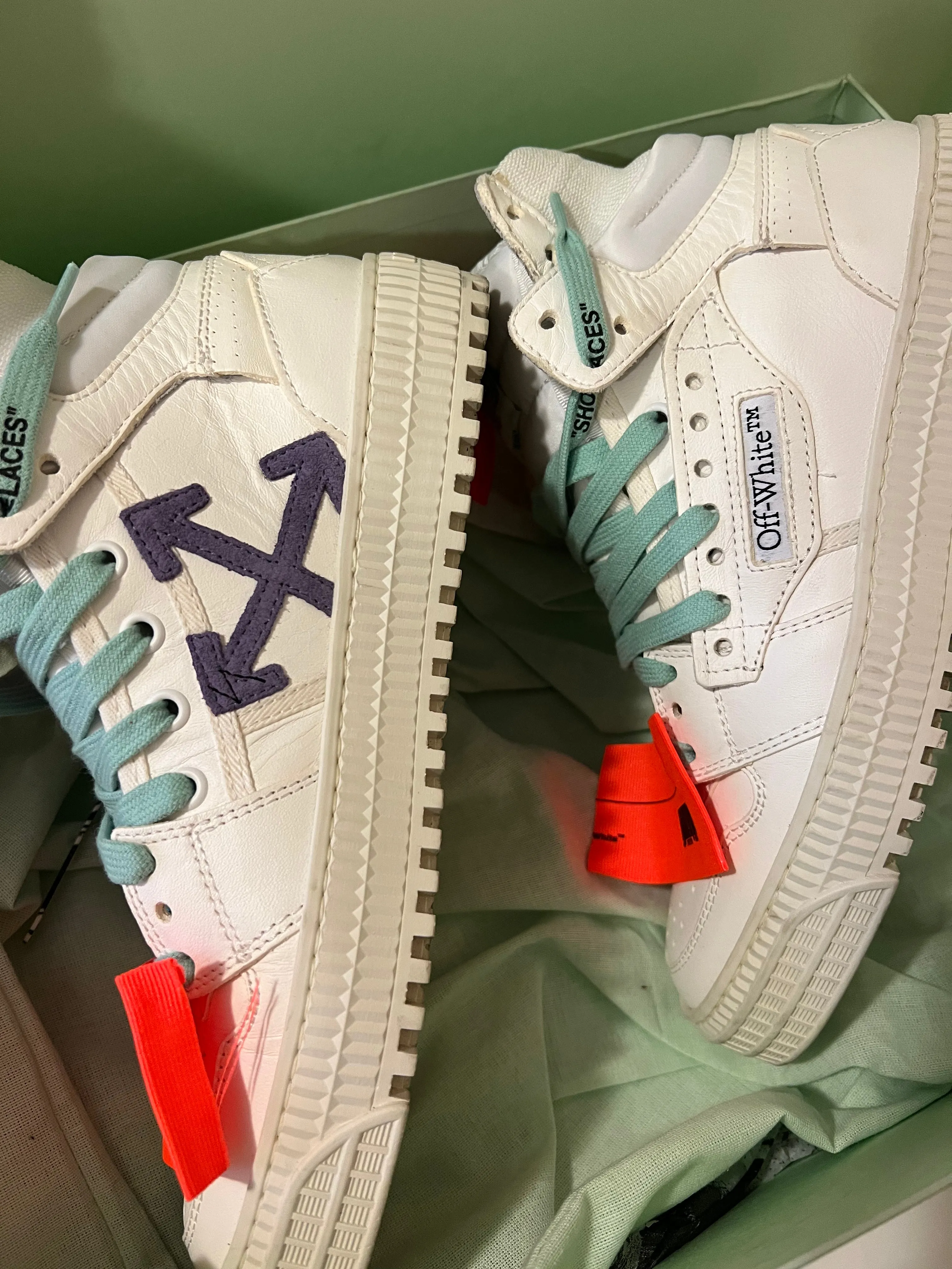 OFF-WHITE 3.0 COURT LEATHER HIGH-TOP SNEAKERS