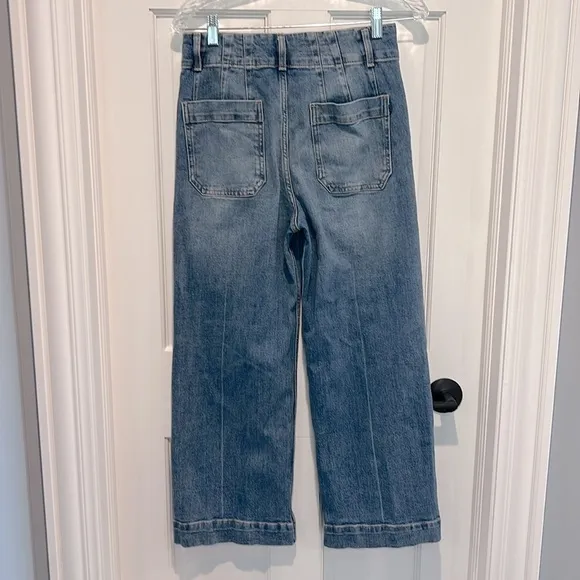 Pilcro Anthropologie The Skipper High-Rise Crop Wide-Leg Jean Size 28