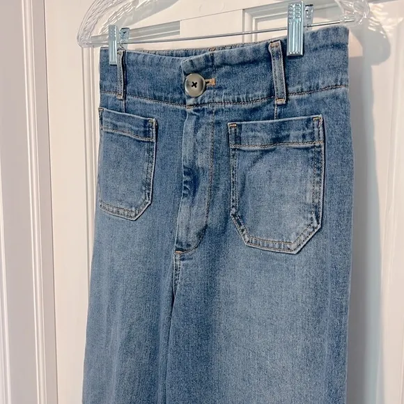 Pilcro Anthropologie The Skipper High-Rise Crop Wide-Leg Jean Size 28