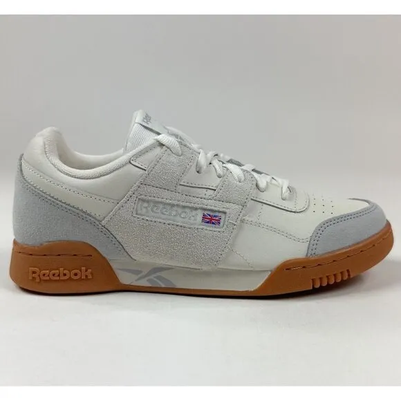 Reebok Classic Workout Plus Mens 8.5 White Gray Training Athletic Shoes GW7264