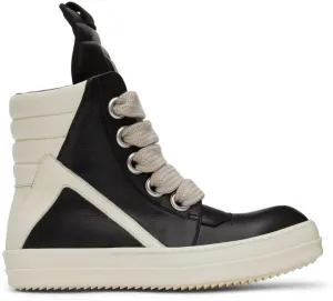 RICK OWENS Black Jumbo Laces Geobasket Sneakers