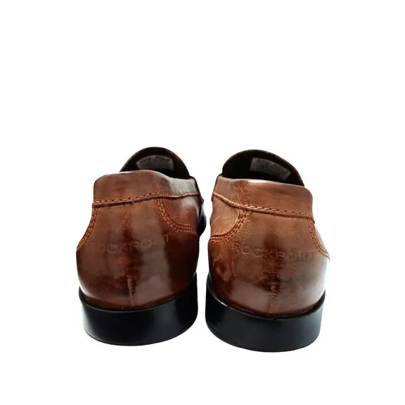 Rockport Loafers Walkability Size 10 M Brown Leather Slip On