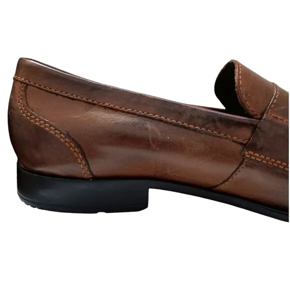Rockport Loafers Walkability Size 10 M Brown Leather Slip On